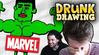 DRUNK DRAWING MARVEL [upl. by Rumit529]