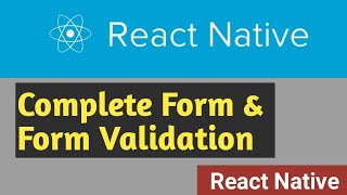 Complete Form amp Form Validation  14  React Native Tutorial in Hindi [upl. by Ahsille]