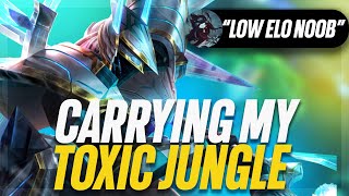 Carrying the MOST TOXIC Jungler in grandmasters Rank 1 Nasus  Carnarius  League of Legends [upl. by Notgnirrac133]