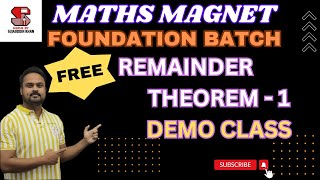 MATHS FOUNDATION  REMAINDER THEOREM  NUMBER SYSTEM  MATHS BY SUJAUDDIN KHAN  UP POLICE SSC MTS [upl. by Rodavlas]