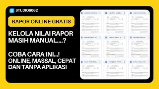 Proses Rapor Online Tanpa Aplikasi raport spreadsheet [upl. by Auqinom]