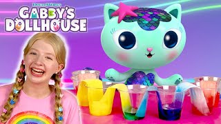 Water  Paper  Color  MAGIC 🌈 Walking RAINBOW Experiment  GABBYS DOLLHOUSE [upl. by Gean]