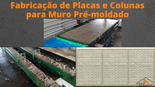 Como fabricar placas e colunas para muro prémoldado  Como aplicar desmoldante de maneira prática [upl. by Oznarol]