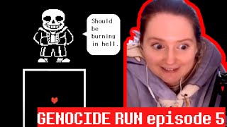 Meeting Sans  First Playthrough Undertale Genocide Run  Episode 5 [upl. by Ssecnirp]