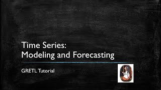 Gretl Tutorial 6 Modeling and Forecasting Time Series Data [upl. by Rehttam]