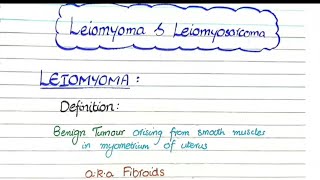 Leiomyoma and Leiomyosarcoma  Pathology [upl. by Artinad]