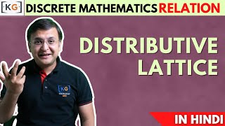 231  Distributive Lattice in Discrete Mathematics in HINDI  Properties of Distributive [upl. by Nnaerb165]