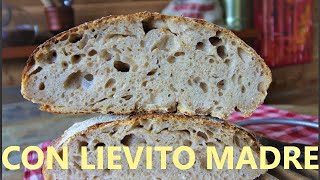 PANE CON LIEVITO MADRE pasta madre pane RUSTICO PASTA MADRE [upl. by Eidnak]