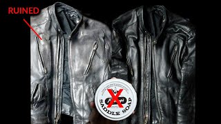 STOP Ruining Your Jacket With Saddle Soap  How to Clean and Condition Leather Jackets The Right Way [upl. by Mok]