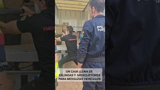 Entrega de material a Policia nacional y gruistassupervivencia dana emergr emergencia [upl. by Pogah]