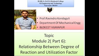 Relationship Between Degree of Reaction and Utilization Factor [upl. by Cheslie1]