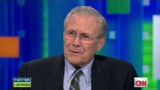 CNN Official Interview Donald Rumsfeld War on terror label a mistake [upl. by Ilojne883]