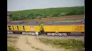 Union Pacific Gas Turbines UP 24 Big Blow  UP 75 Veranda HO Scale [upl. by Seldun]