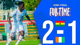 GHANA 21 IVORY COAST ALL GOALS amp EXTENDED HIGHLIGHTS QAFCON WAFU B GHANA QUALIFY TO AFCON U20 [upl. by Aeli]