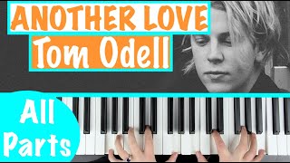 How to play ANOTHER LOVE  Tom Odell Piano Tutorial Chords Accompaniment [upl. by Ahsiemal]