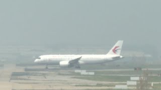 COMAC C919 passenger jet at Beijing Capital Airport ZBAA PEK for its maiden commercial flight [upl. by Johnson425]