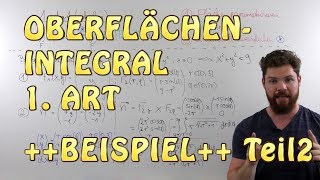 Oberflächenintegral 1Art  BEISPIEL Teil 2  Parametrisierung in Polarkoordinaten [upl. by Garwood]