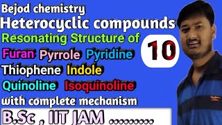 Heterocyclic compounds part 10  Resonating Structure of Heterocyclic Compounds [upl. by Rudd]