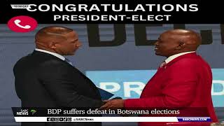 Botswana Elections  BDP suffers defeat [upl. by Ettelrac999]