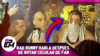 Bad Bunny explica porque botó celular de fanatica [upl. by Tiedeman]