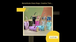 Borosilicate Glass Mugs Creative Trendy Elegance [upl. by Elleryt]