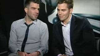 The Actors Lounge interviews Chris Pine and Zachary Quinto [upl. by Orgalim]