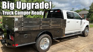 Flatbed Truck Rails  Tons of Storage  Truck Camper Ready [upl. by Benedetto]