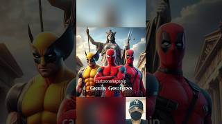 Greek Goddess Statue  Spiderman Wolverine and Deadpool ai avengers marvel brawlstars [upl. by Lihas]