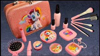 09 minutes Satisfying with Unboxing unicorn Cosmetics set ASMR Video [upl. by Iy]