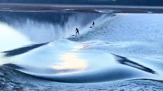 Spring bore tide along Turnagain Arm in Alaska [upl. by Pelson]