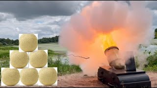 SEND IT Cantaloupe vs Civil War 1838 24lbs Coehorn Mortar Fire [upl. by Roseline]