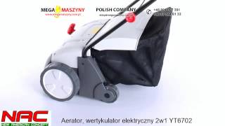 Aerator wertykulator 1300W NAC YT6702 2w1 [upl. by Oirotciv]