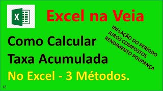 Como calcular taxa acumulada no Excel 3 Métodos [upl. by Antonio918]