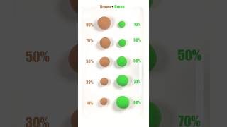 Brown vs Green very satisfying Color Mixing colormixing art [upl. by Yeslaehc]