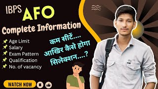 IBPS AFO STRATEGY 2024  IBPS SO 2024  IBPS AFO 2024 NOTIFICATION [upl. by Us]