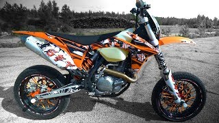 KTM EXC 450 Supermoto Test ride amp Tuning [upl. by Marrin]