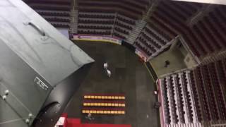 A view from the catwalk at Giant Center during the D3 basketball playoffs [upl. by Ias]