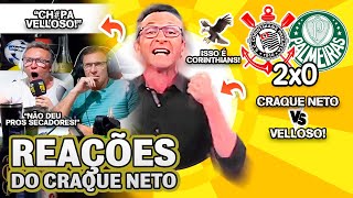 quotAMASSAMOSquot OLHA COMO O CRAQUE NETO E VELLOSO REAGIRAM A CORINTHIANS 2X0 PALMEIRAS PELO BRASILEIRÃO [upl. by Oremoh876]