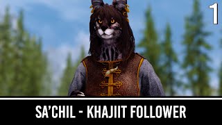 SaChil  New Khajiit Follower  Skyrim Mods [upl. by Imij]