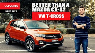 Volkswagen TCross detailed review better than a CX3  Wheels Australia [upl. by Ayr880]