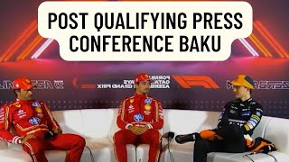 Post Qualifying Press Conference Azerbaijan Grand Prix [upl. by Ivek]