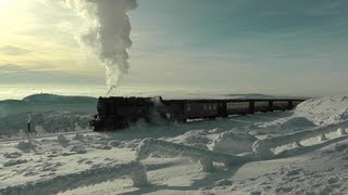 Mit dem Dampfzug bei herrlichem Winterwetter auf den Brocken [upl. by Elbring846]