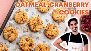 No Chilling Required 😇 Gluten Free Oatmeal Cranberry Cookies Recipe [upl. by Batsheva]