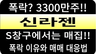 신라젠 주가폭락 3300만주 S외인창구는 매집폭락 이유와 대응법 신라젠 신라젠 주가 신라젠 전망 신라젠 주식 [upl. by Halbert775]