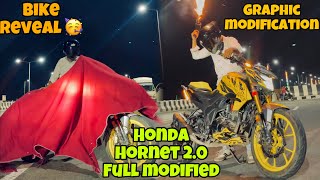 Finally revel my bikeHonda hornet 20 full modifiedThe one and only hornet modificationbikerevel [upl. by Cchaddie]