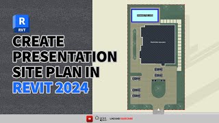 Presentation Site Plan In Revit 2024 [upl. by Aicnelev184]