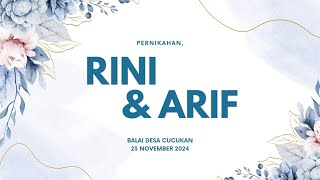 🔴  LIVE  Resepsi Pernikahan  RINI amp ARIF  23 November 2024 [upl. by Enrak]