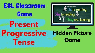 Present Progressive Tense  ESL Game [upl. by Neyr]