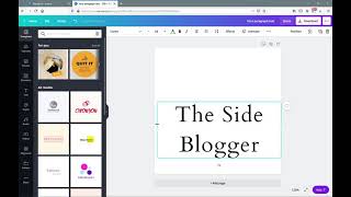 How to Create a Wordmark Logo with Canva  The Side Blogger [upl. by Llerroj]