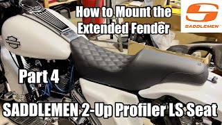 Pt 4  MOUNTING THE EXTENDED FENDER  SADDLEMEN PROFILER SEAT  06 Harley Extended Bagger [upl. by Lonne902]